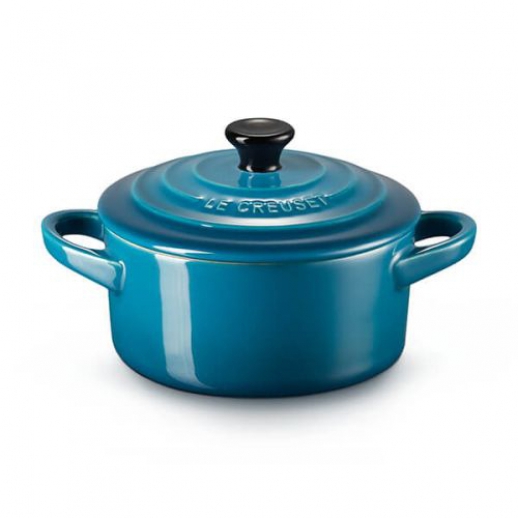 Le Creuset Mini Cocotte rotonda in Gres vetrificato 10cm Deep teal LE CREUSET_71901106420100