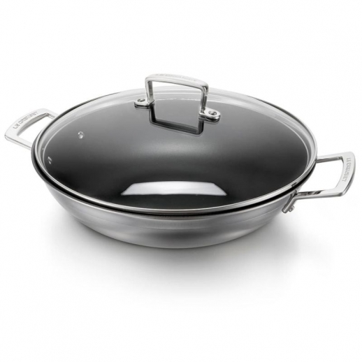 Le Creuset Wok con coperchio in vetro, int. Antiaderente, 30cm LE CREUSET_96201130001000