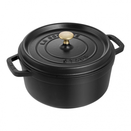 STAUB Cocotte rotonda nera 24cm STAUB_40500-241-0