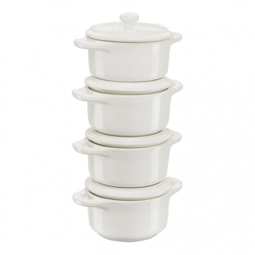 STAUB Set Mini Cocotte 4 pz - Bianco Avorio STAUB_40508-161-0