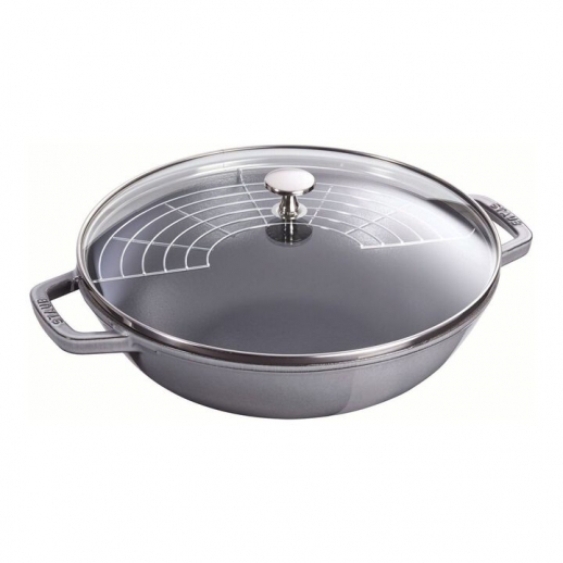 STAUB Wok con coperto in vetro grigio grafite 30cm STAUB_40511-462-0
